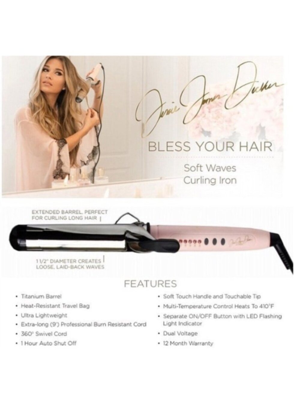 Kittenish Bless Your Hair 1.5" Curling Iron
